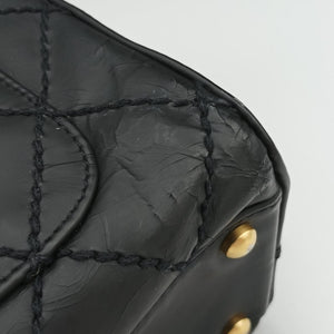 Pre-owned Chanel Wild Stitch Black Leather A14693 handbag | stylenewstar