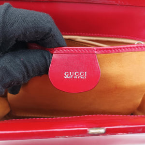 Pre-owned Gucci Vintage Red Patent Leather 000 78 handbag | stylenewstar