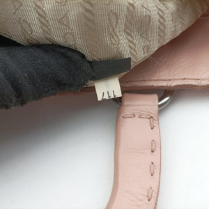 Secondhand Prada Triangle Logo tote Pink Leather shoulderbag | stylenewstar