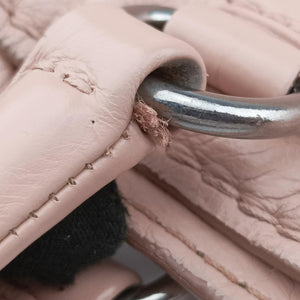 Secondhand Prada Triangle Logo tote Pink Leather shoulderbag | stylenewstar