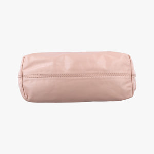 Secondhand Prada Triangle Logo tote Pink Leather shoulderbag | stylenewstar