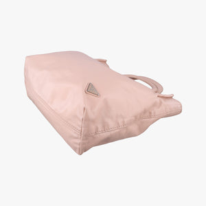 Secondhand Prada Triangle Logo tote Pink Leather shoulderbag | stylenewstar