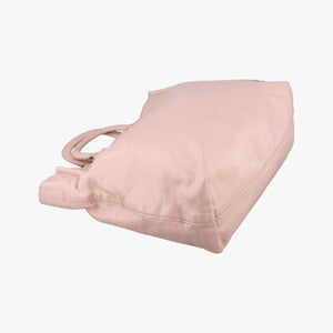 Secondhand Prada Triangle Logo tote Pink Leather shoulderbag | stylenewstar