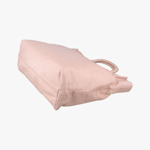 Secondhand Prada Triangle Logo tote Pink Leather shoulderbag | stylenewstar