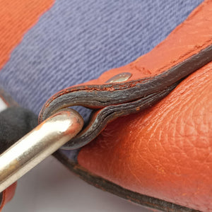 Pre-owned Gucci Sherry Line Orange×blue Leather 247205 shoulderbag | stylenewstar