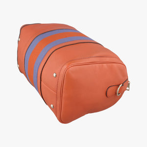Pre-owned Gucci Sherry Line Orange×blue Leather 247205 shoulderbag | stylenewstar