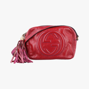 Pre-owned Gucci Soho Red Patent Leather 308364 shoulderbag | stylenewstar