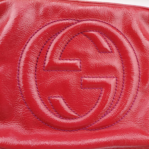 Pre-owned Gucci Soho Red Patent Leather 308364 shoulderbag | stylenewstar