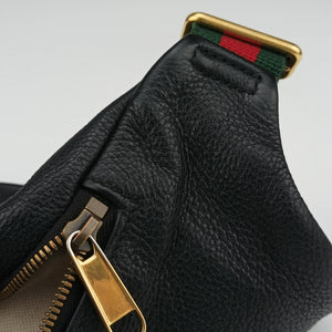 Vintage Gucci Print Black Leather 530412 bum bag/waist bag | stylenewstar