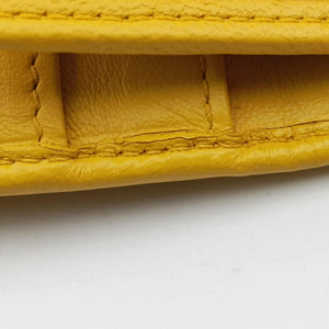 Pre-owned Fendi Embossed Logo Yellow Leather 8M0219YM shoulderbag | stylenewstar