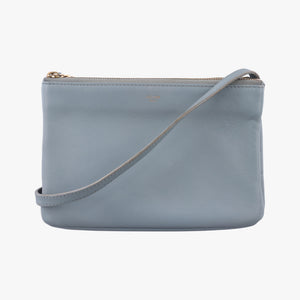 Pre-owned Celine TRIO Blue Leather shoulderbag | stylenewstar