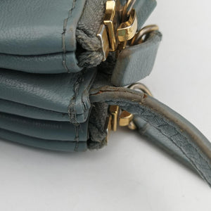 Pre-owned Celine TRIO Blue Leather shoulderbag | stylenewstar