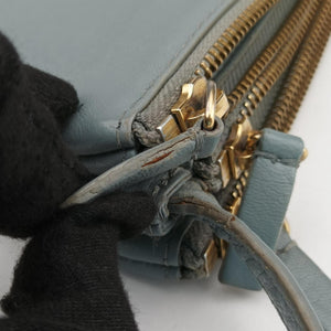 Pre-owned Celine TRIO Blue Leather shoulderbag | stylenewstar