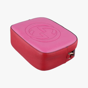 Pre-owned Gucci Soho Rose x red Leather 431567 shoulderbag | stylenewstar