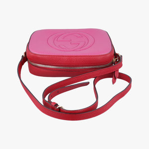 Pre-owned Gucci Soho Rose x red Leather 431567 shoulderbag | stylenewstar