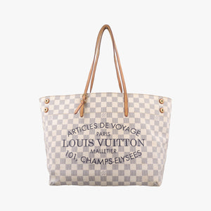 Pre-owned Louis Vuitton Cabas MM Azur Damier Canvas N41375 shoulderbag | stylenewstar