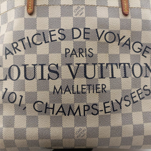 Pre-owned Louis Vuitton Cabas MM Azur Damier Canvas N41375 shoulderbag | stylenewstar