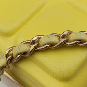 Pre-owned Chanel Chocolate Bar Yellow lambskin A94482 shoulderbag | stylenewstar