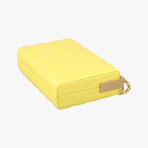 Pre-owned Chanel Chocolate Bar Yellow lambskin A94482 shoulderbag | stylenewstar