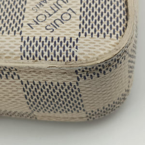 Secondhand Louis Vuitton Pochette FeLICIE AZUR Damier Canvas N63106 shoulderbag | stylenewstar