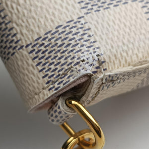 Secondhand Louis Vuitton Pochette FeLICIE AZUR Damier Canvas N63106 shoulderbag | stylenewstar