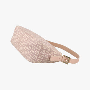 Pre-owned Fendi Zucchino Baguette Pink canvas 8BR003 handbag | stylenewstar