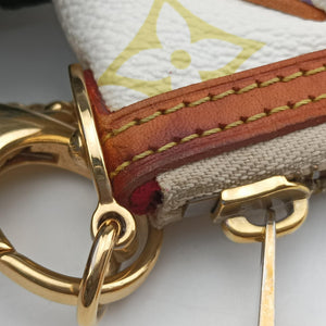 Pre-owned Louis Vuitton Pochette Mira MM Pouch white Monogram Multicolor M60096 handbag | stylenewstar