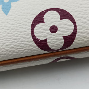 Pre-owned Louis Vuitton Pochette Mira MM Pouch white Monogram Multicolor M60096 handbag | stylenewstar