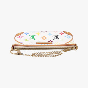 Pre-owned Louis Vuitton Pochette Mira MM Pouch white Monogram Multicolor M60096 handbag | stylenewstar