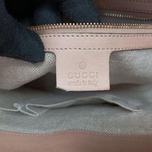 Pre-owned Gucci Medium Handmade Top Beige leather 263945 handbag | stylenewstar