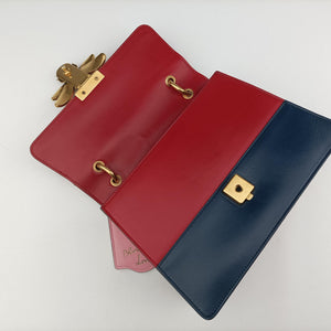 Pre-owned Gucci Queen Margaret White×Red×Blue×Pink Leather 476541 shoulderbag | stylenewstar