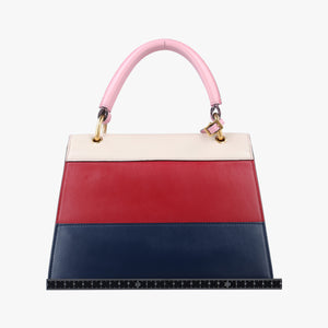 Pre-owned Gucci Queen Margaret White×Red×Blue×Pink Leather 476541 shoulderbag | stylenewstar