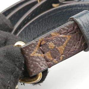 Vintage Louis Vuitton MARIGNAN brown×black Monogram Canvas×calf leather M44259 shoulderbag | stylenewstar