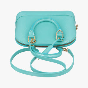 Vintage Louis Vuitton Alma BB Blue Lagon Vernis M91696 shoulderbag | stylenewstar