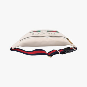 Secondhand Gucci Print White Leather 530412 bum bag/waist bag | stylenewstar