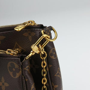 Pre-owned Louis Vuitton Multi Pochette Accessoir brown×khaki Monogram Canvas M44813 shoulderbag | stylenewstar