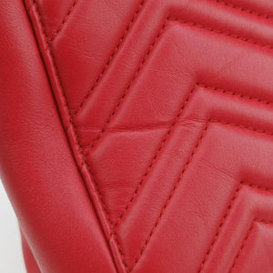 Secondhand Gucci GG Marmont Red Leather 443505 shoulderbag | stylenewstar