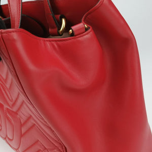 Secondhand Gucci GG Marmont Red Leather 443505 shoulderbag | stylenewstar