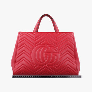 Secondhand Gucci GG Marmont Red Leather 443505 shoulderbag | stylenewstar