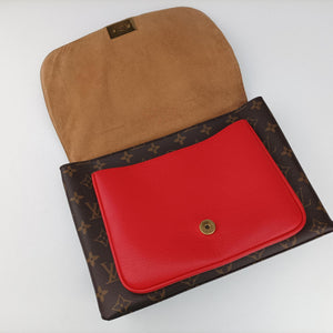 Pre-owned Louis Vuitton MARIGNAN Brown×COQUELICOT Monogram Canvas×calf leather M44286 shoulderbag | stylenewstar