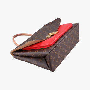 Pre-owned Louis Vuitton MARIGNAN Brown×COQUELICOT Monogram Canvas×calf leather M44286 shoulderbag | stylenewstar