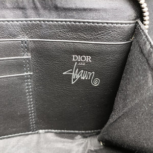 Pre-owned Christian Dior Shawn Stussy collaboration Black Leather shoulderbag | stylenewstar