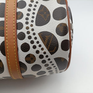 Secondhand Louis Vuitton Papillon GM White × Brown Monogram Pumpkin Dots M40687 shoulderbag | stylenewstar