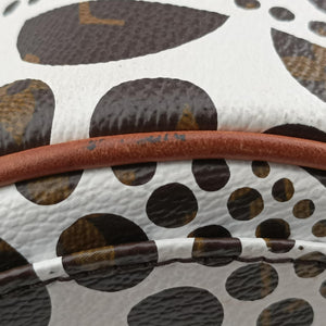 Secondhand Louis Vuitton Papillon GM White × Brown Monogram Pumpkin Dots M40687 shoulderbag | stylenewstar