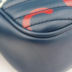 Vintage Gucci GG Marmont Navy×Multicolour Leather 447632 shoulderbag | stylenewstar