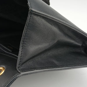 Pre-owned Yves Saint Laurent BETTY Black Leather 314515 shoulderbag | stylenewstar