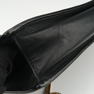 Pre-owned Yves Saint Laurent BETTY Black Leather 314515 shoulderbag | stylenewstar