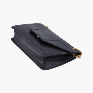 Pre-owned Yves Saint Laurent BETTY Black Leather 314515 shoulderbag | stylenewstar