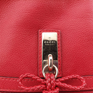 Pre-owned Gucci Bella Red Leather 282301 shoulderbag | stylenewstar