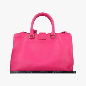 Pre-owned Yves Saint Laurent BABY CABAS Rose Leather 394461 shoulderbag | stylenewstar
